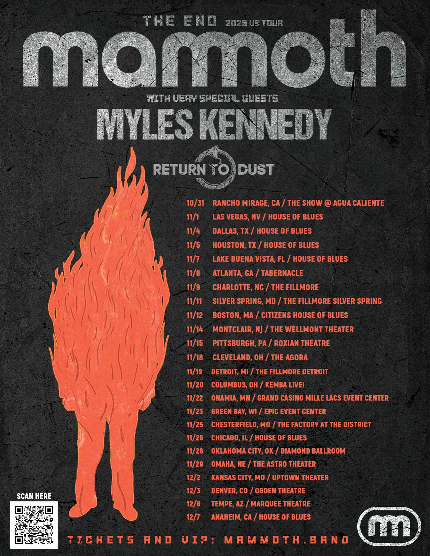 Return to Dust Mammoth – The End Tour Poster 2025